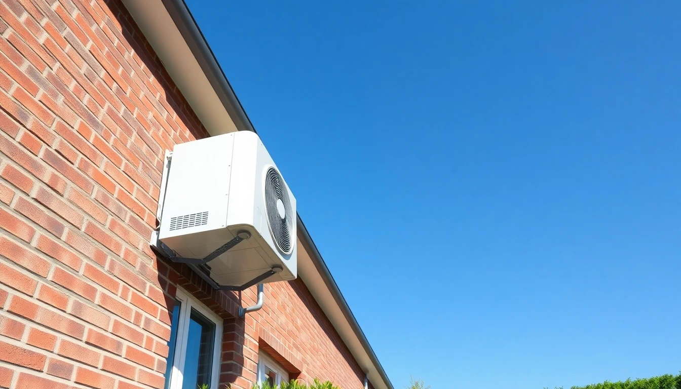 Airco-buitenunit aan de gevel van een woning