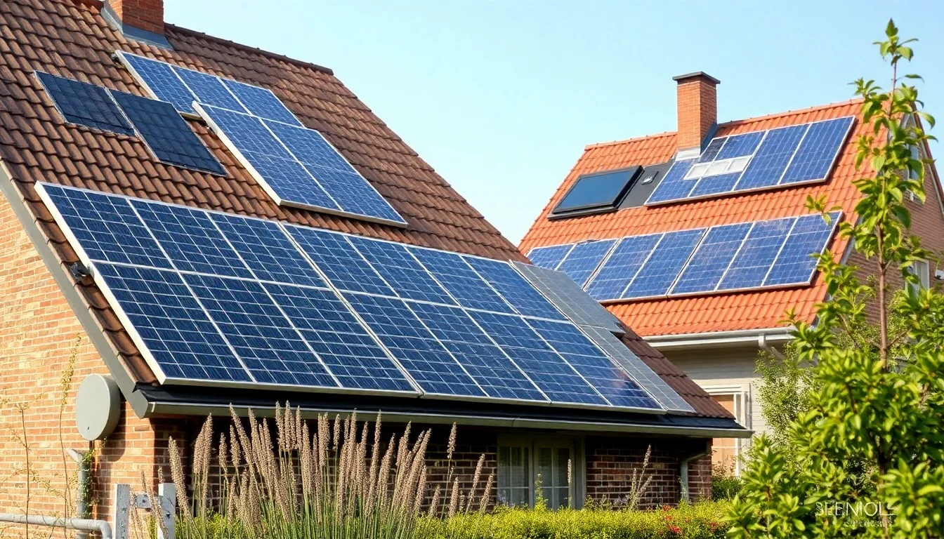 Amsterdam rooftop solar panels