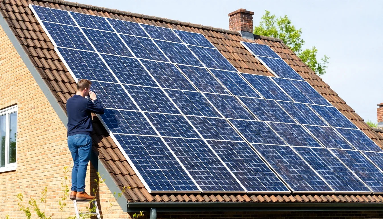 Solar panels installation