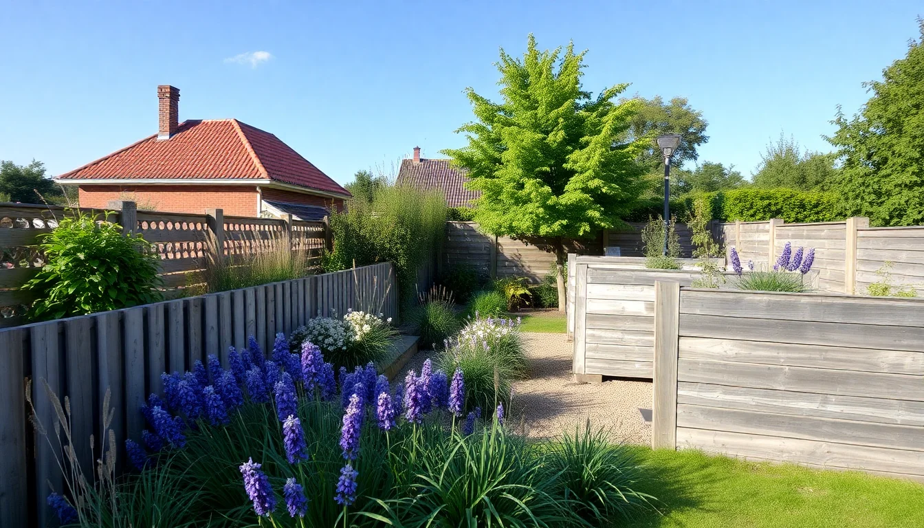 Hillside garden