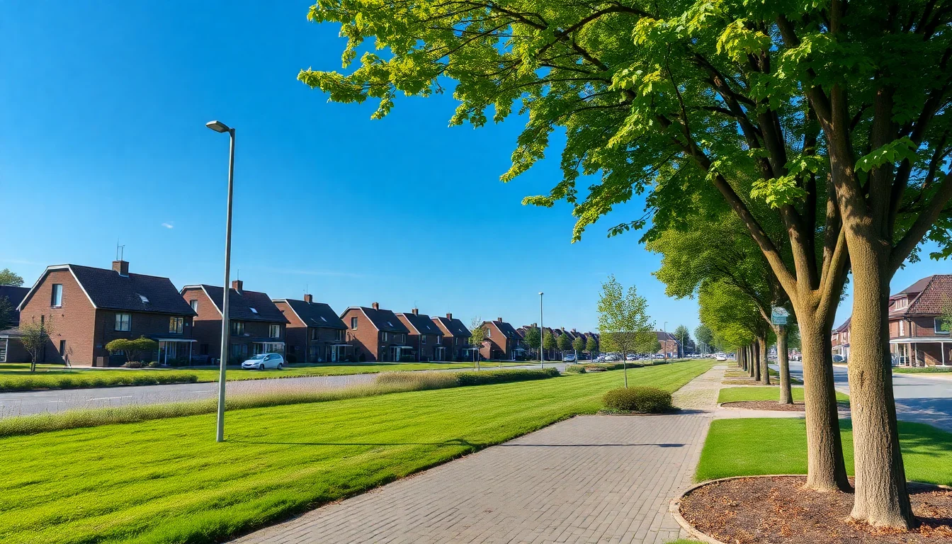 Gazon aanleggen — Sprinklers watering a green lawn at sunset. — Gazon aanleggen: graszaad of graszoden?