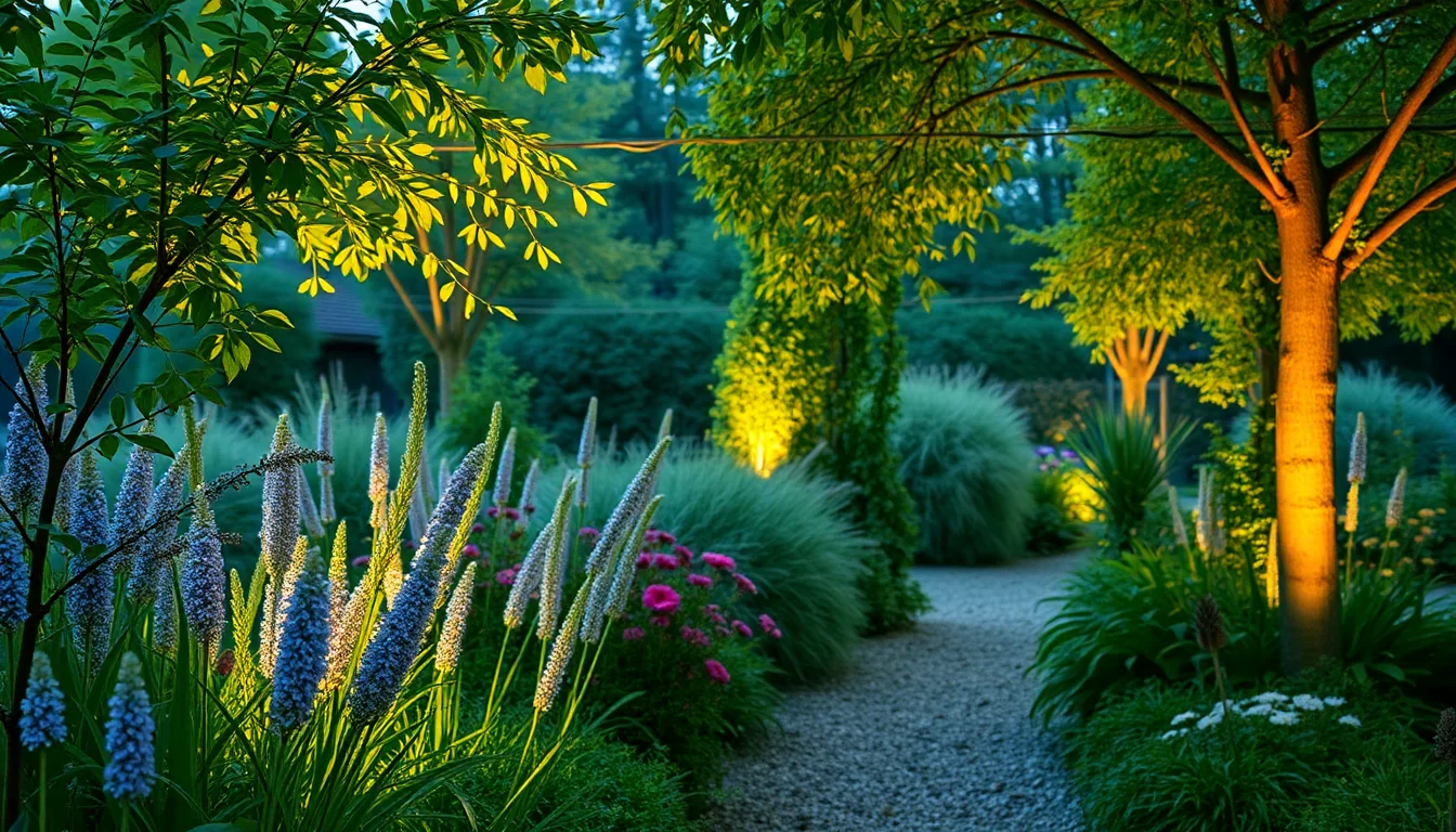 Buitenverlichting — A garden light sits between rocks and plants. — Buitenverlichting voor je tuin: soorten en sfeer
