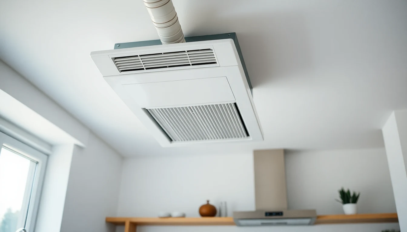 Plafond-afzuigrooster in Nederlandse keuken, mechanische ventilatie systeem C