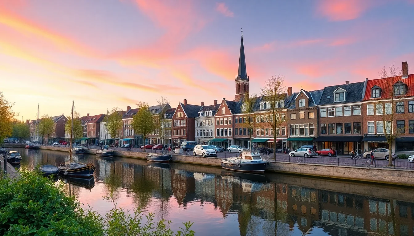 Leiden netherlands canal student